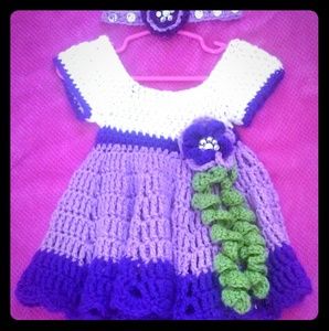 Crocheted 3 Piece Dress Set